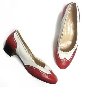 Tanino Crisci Red and White Italian Leather Shoes